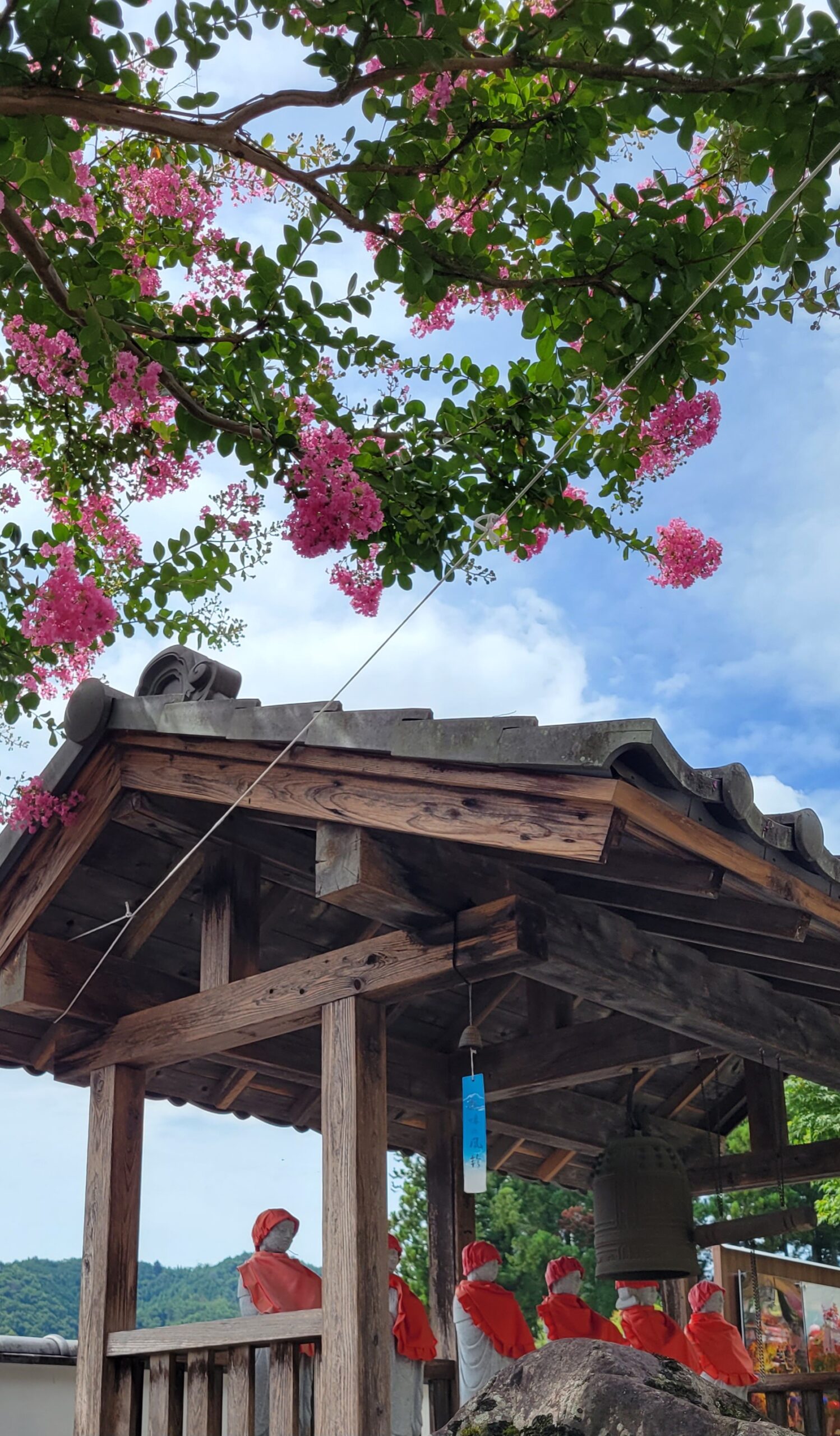 宝徳寺にて、「お地蔵さんと百日紅の穏やかな景色」と感じた写真です。