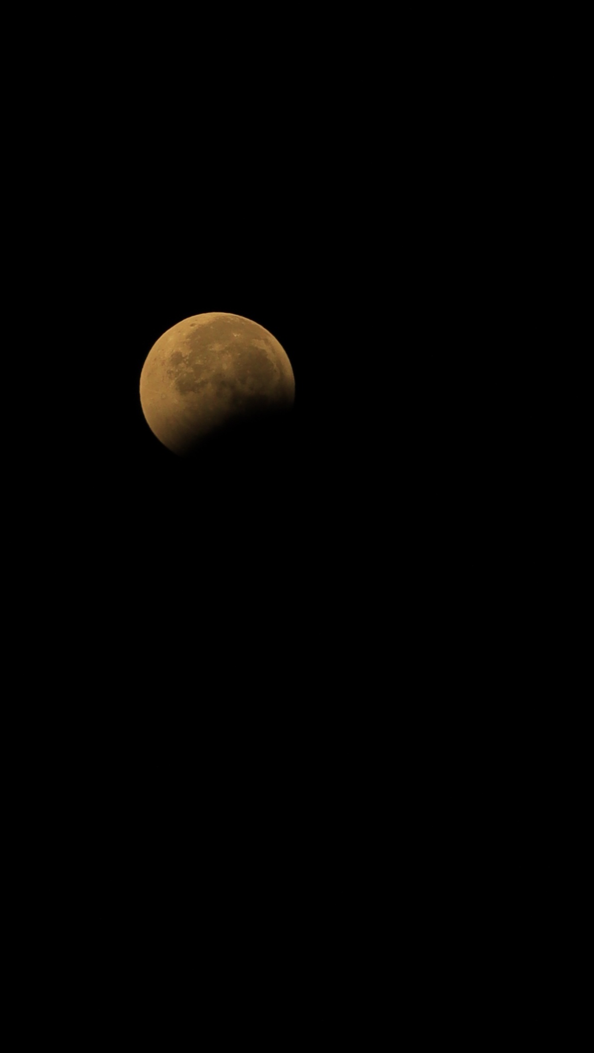 荒川土手で撮影した皆既月食、夜明け前の静かな空に浮かぶ欠けていく月の幻想的な風景